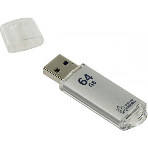 ф\к USB2.0 64GB Smart Buy V-Cut серебро